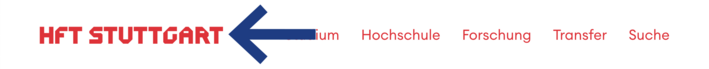 Screenshot des Kopfbereichs der Website