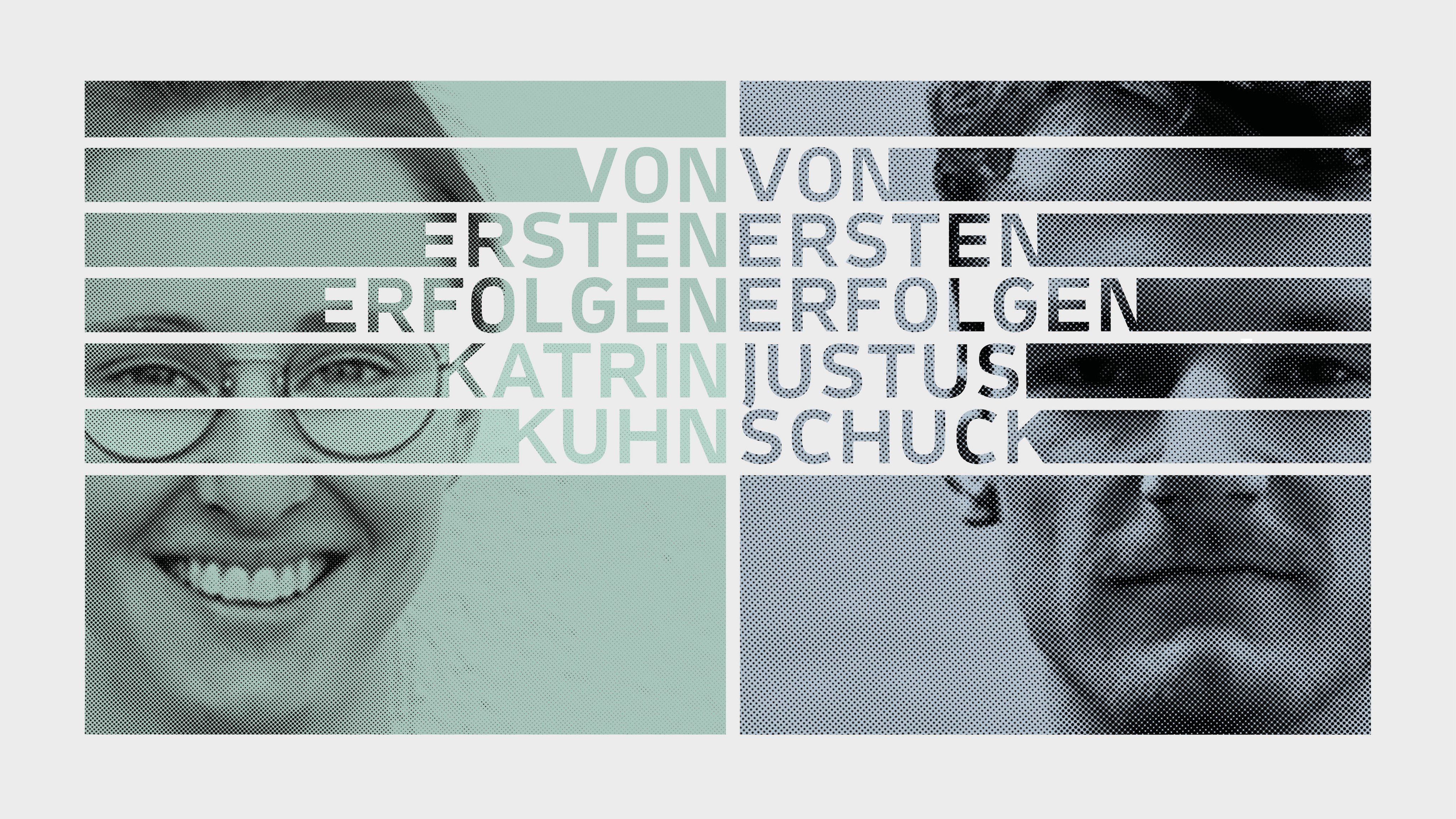 Bewerbung mit zwei Portraits der Referent:Innen der Vortragsreihe im April 2023