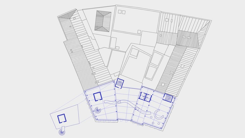 Grundriss der Studienarbeit der Polyvalente Raum.