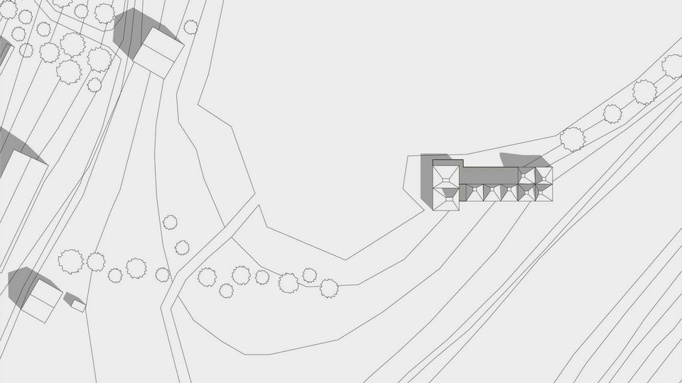 Lageplan der Studienarbeit Kunstrefugium am Walchensee