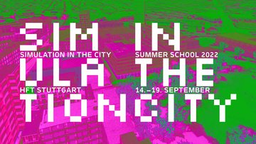 Plakat für die Bewerbung der Summer School "Simulation in the City"