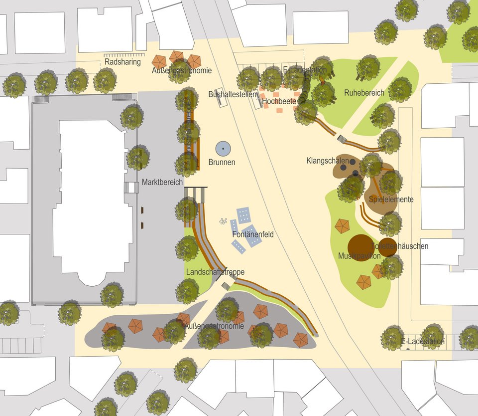 Lageplan Umgebung Master-Thesis Stadtklänge