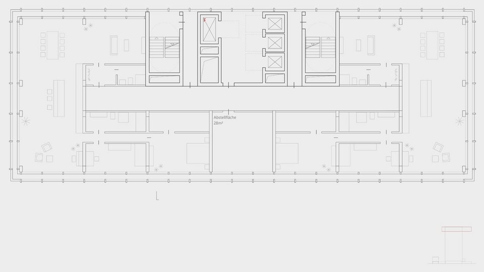 Grundriss Aufstockung der Studienarbeit LA @ KA