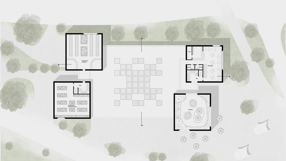 Grundriss G2 der Studienarbeit Neue Markthalle Freiberg