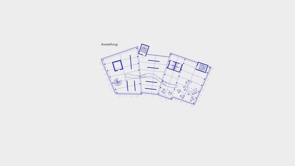 Grundriss Ausstellung der Studienarbeit der Polyvalente Raum.