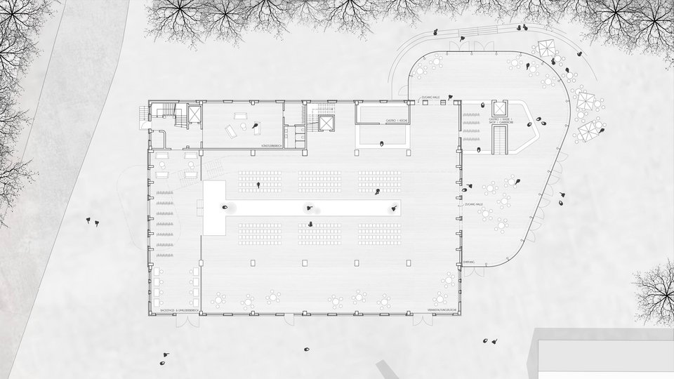 Grundriss für gemeinsame Nutzung der Studienarbeit Alte Schmiede