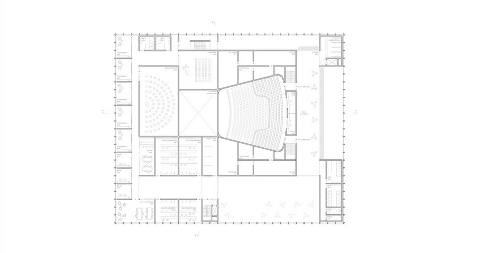 Gebäudegrundriss der Master Thesis Interimsoper Stuttgart