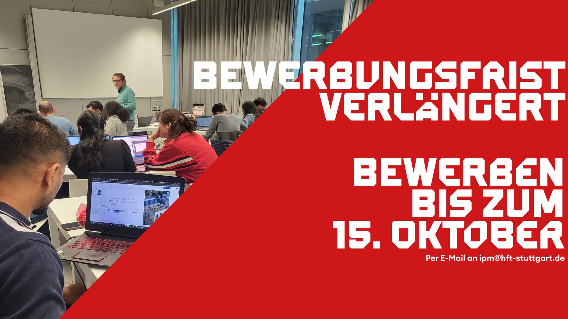 BEwerbungsfrist verlängert