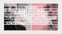 Werbeplakat der beiden Vortragenden mit typografischer Ausarbeitung