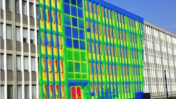 Thermografie-Aufnahme eines Gebäudes