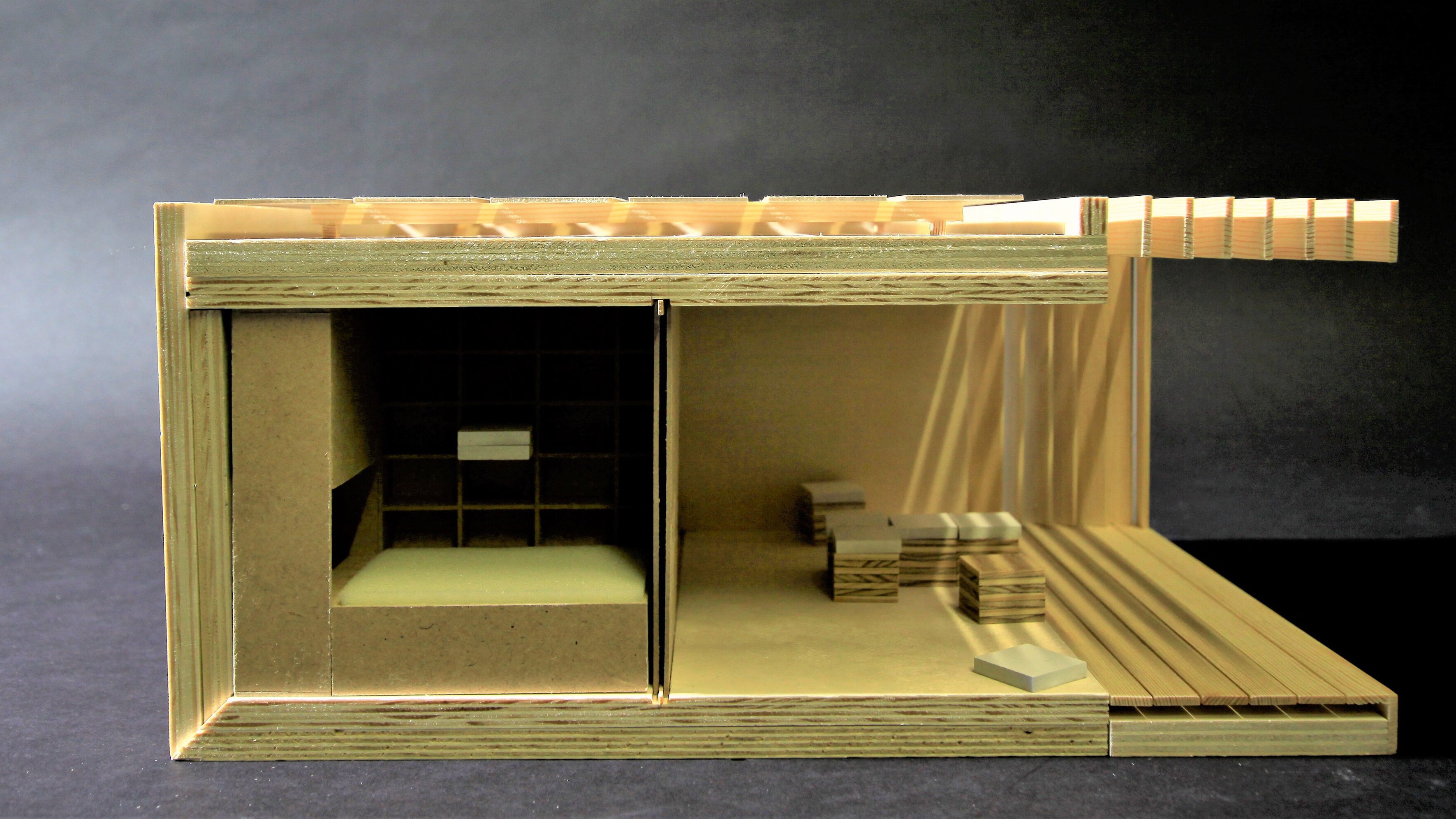 Modell eines Holzbauprojektes