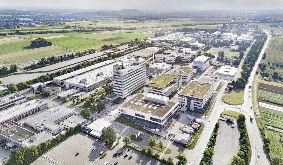 Simulierte Windgeschwindigkeit am Neckator/Stuttgart“ - Simulated wind velocity at Neckartor Stuttgart