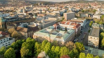 Bild mit Aussicht über HFT Campus