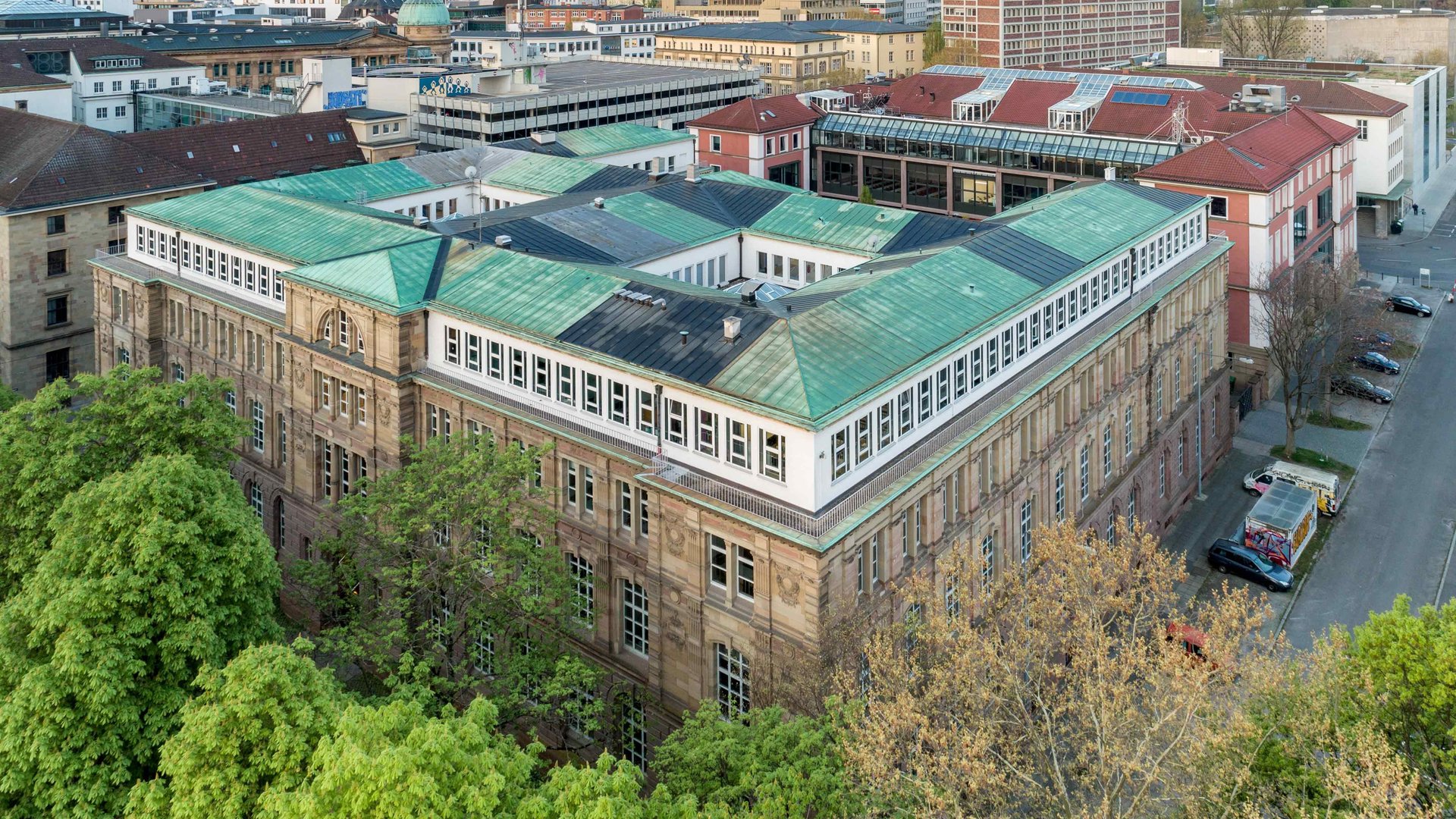 Luftbildaufnahme der HFT Stuttgart