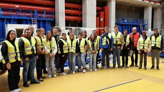 Exkursionsgruppe unterwegs im Pumpspeicherwerk im Vorarlberg