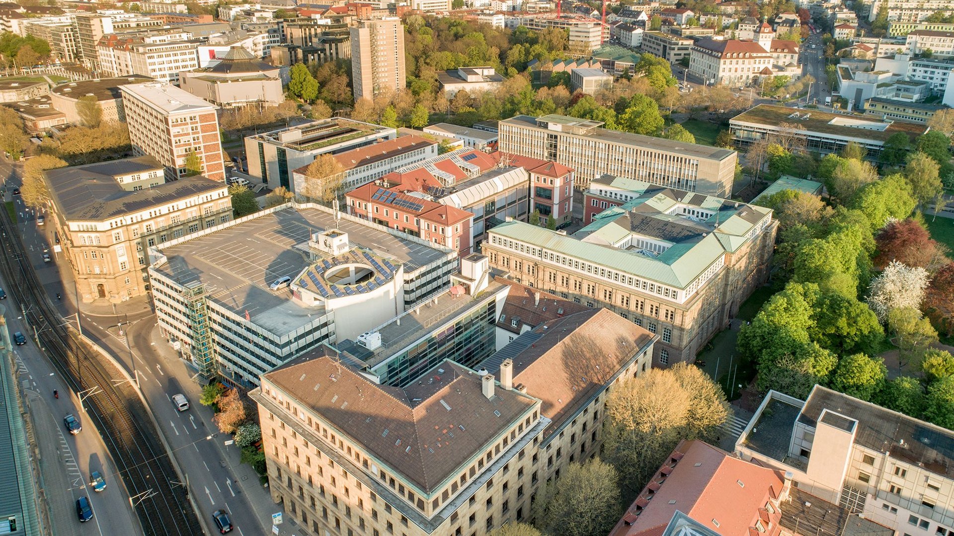 Luftbild der HFT Stuttgart