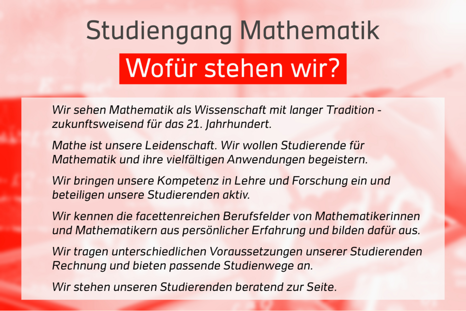 Leitbild Studiengang Mathematik