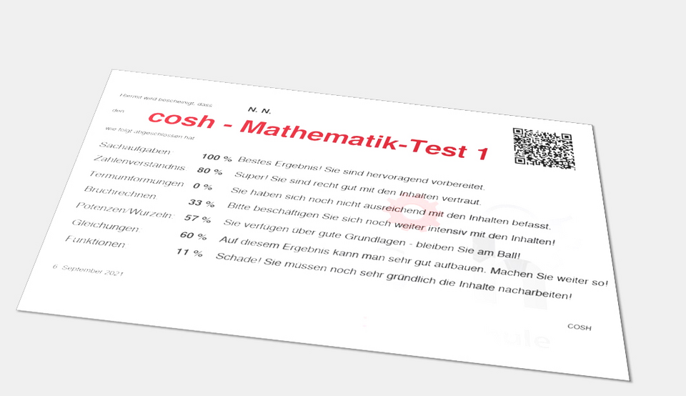 Beispiel-Zertifikat cosh-Test