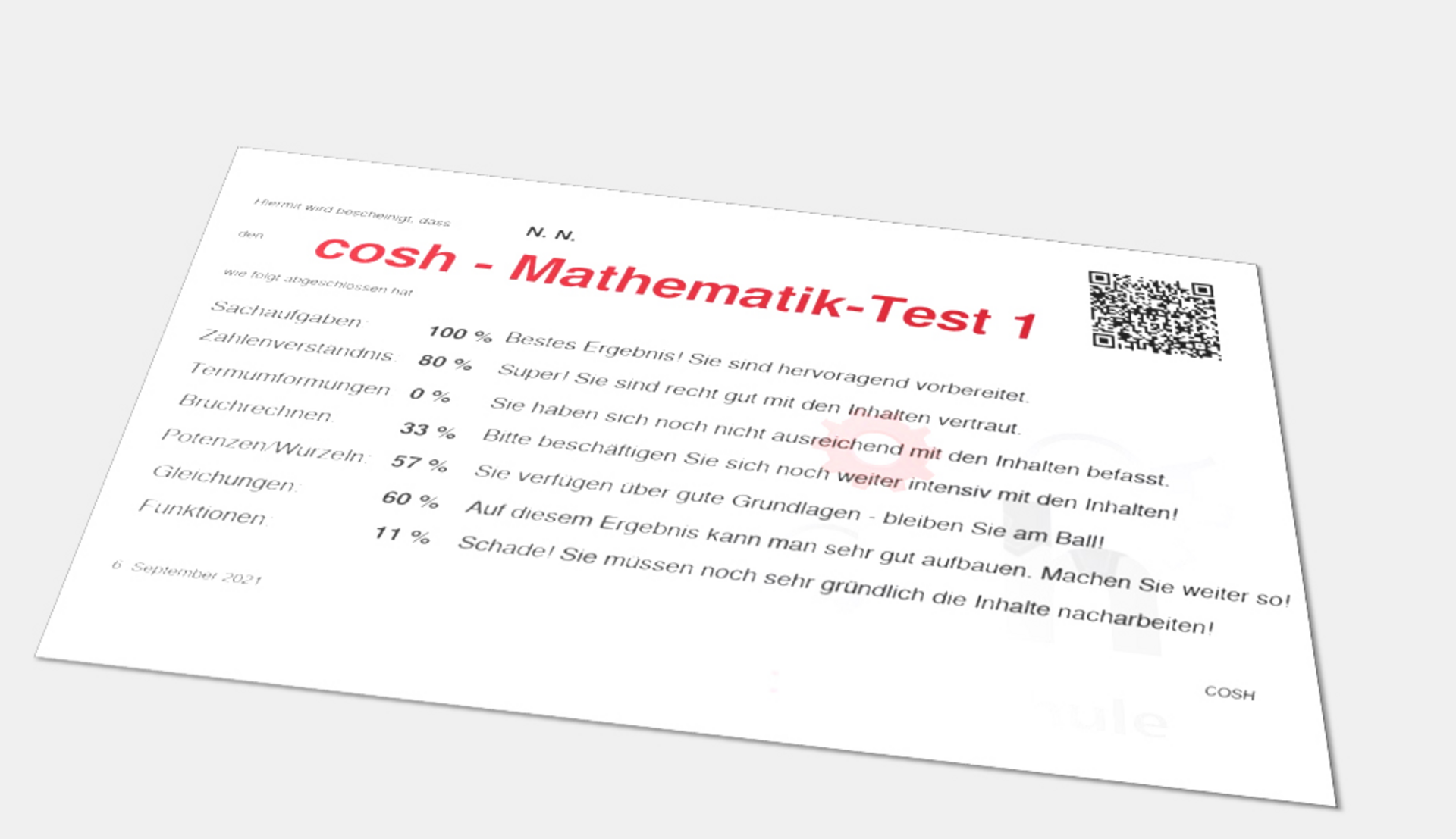 Beispiel-Zertifikat cosh-Test