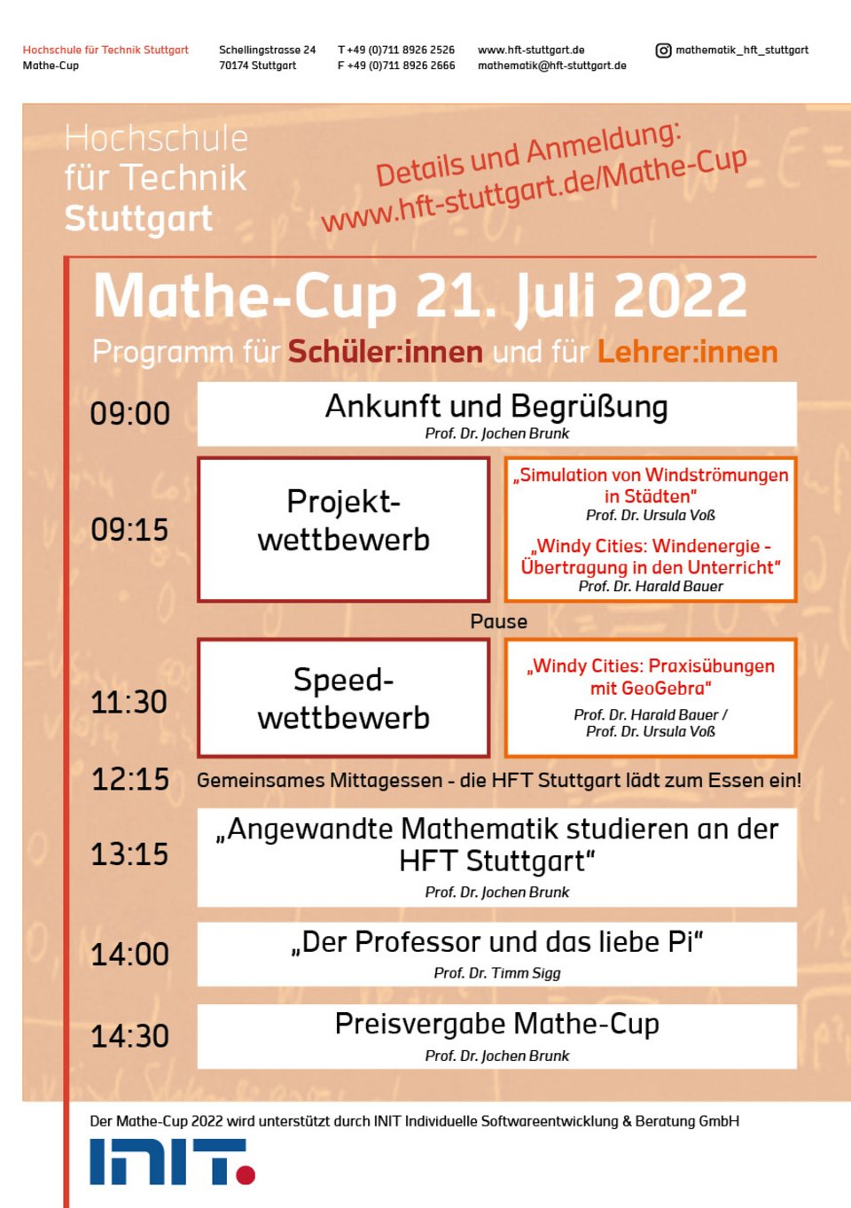 Programm Mathe-Cup 2022