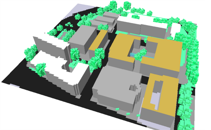 3D Modell Mikro-Klima-Modellierung mit GIS