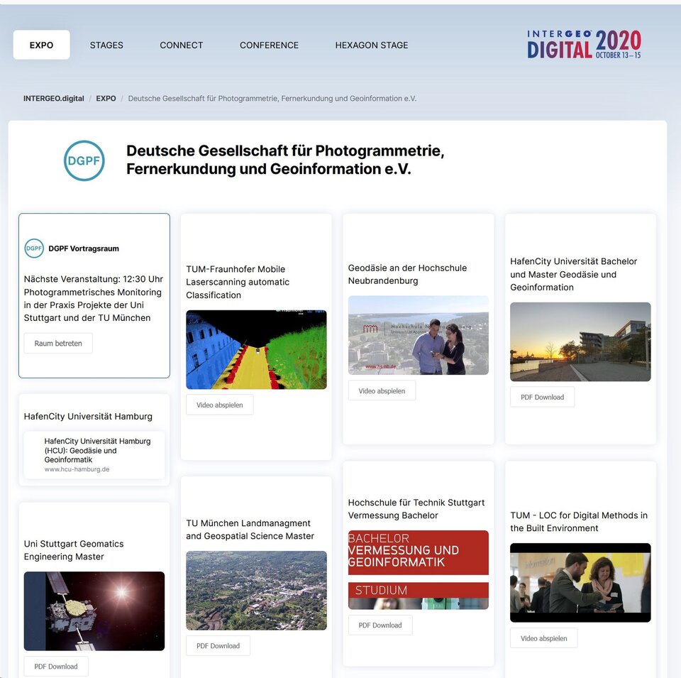 Screenshot Intergeo Digital 2020