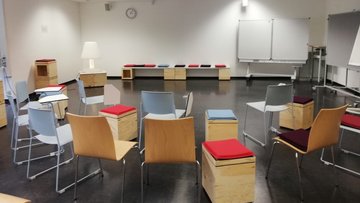 Kreativraum des Studienbereichs Wirtschaft der HFT Stuttgart