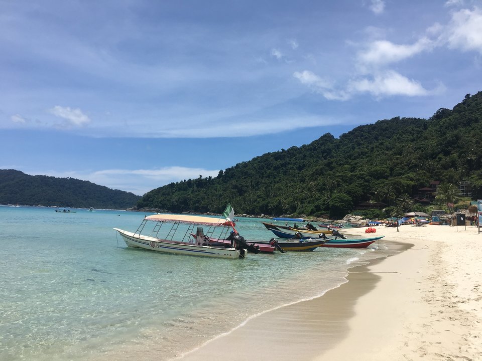 Malaysia Strand mit Boot